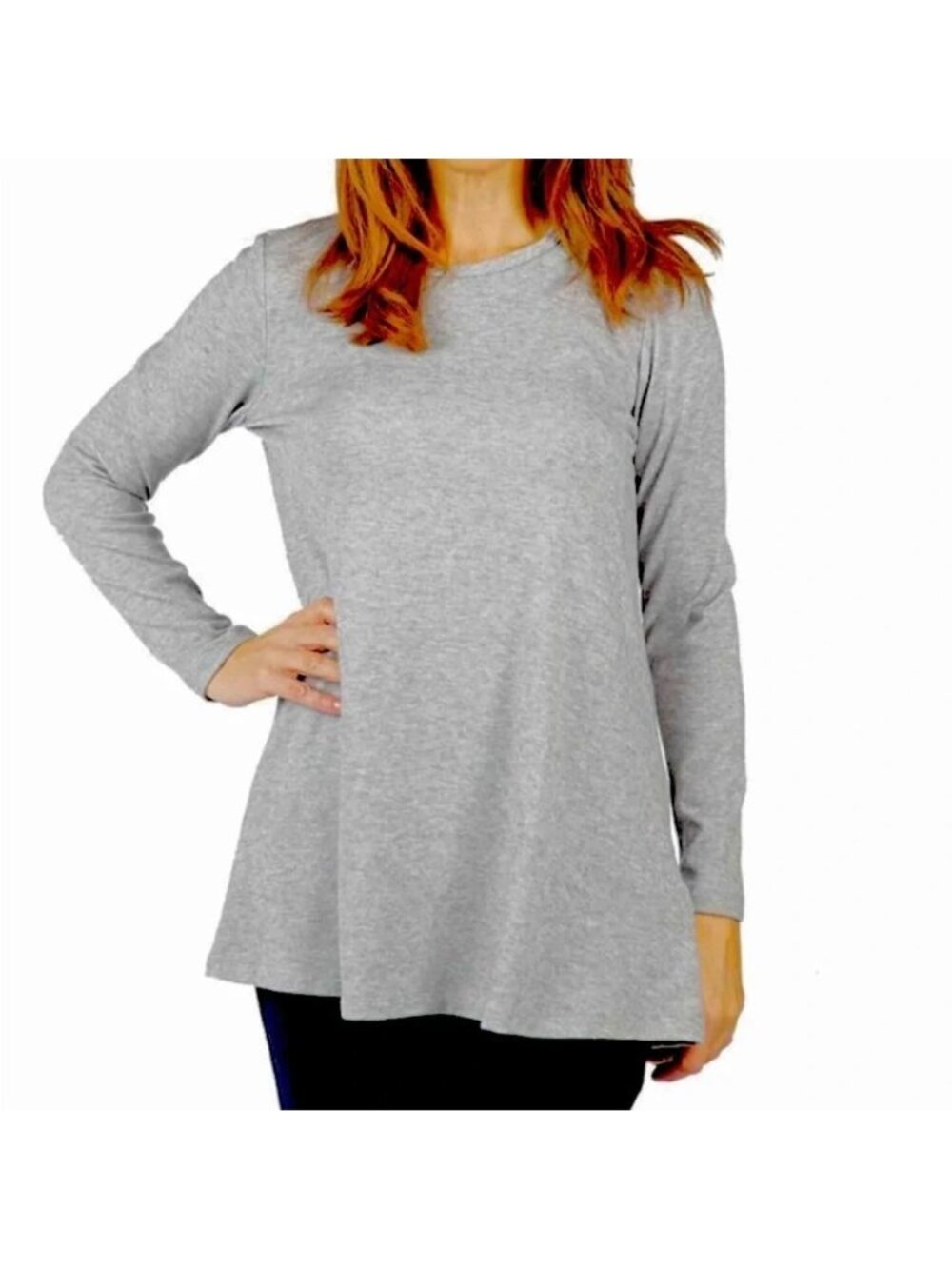 NEW Mr Max Gray Soft Knit Tunic Top Size Small